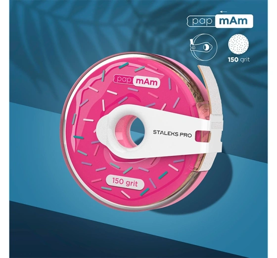 Staleks Pro Weiße Schleifband papmAm Expert 150 grit in Kunststoffbox 7 m