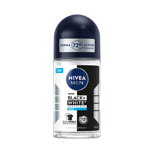 NIVEA MEN Black&White; Invisible Fresh Antitranspirant-Roll-on für Männer 50 ml