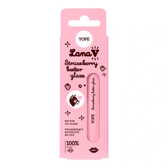 Yope Lana V Pflegender Lipgloss Strawberry Butter Lip Glaze 8 ml