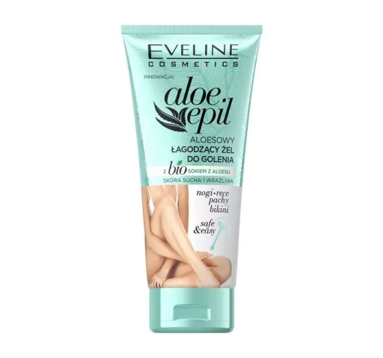 Kliknij na zdjęcie, aby je powiększyć EVELINE ALOE EPIL LINDERNDES RASIERGEL MIT ALOE 175ML