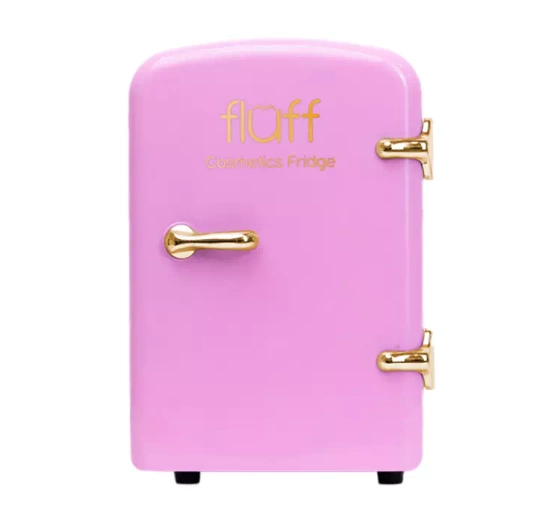 FLUFF MINI KOSMETIK KÜHLSCHRANK ROSA MIT GOLD LOGO