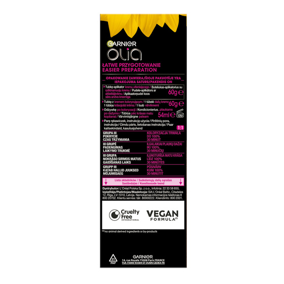 GARNIER OLIA PERMANENTE HAARFARBE OHNE AMMONIAK 8.0 BLOND