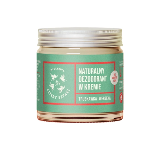 Kliknij na zdjęcie, aby je powiększyć MYDLARNIA CZTERY SZPAKI DEZENTES DEODORANT IN CREME ERDBEERE EISENKRAUT 60ML