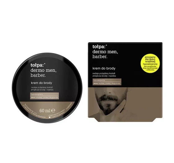 Tołpa Dermo Barber Bartcreme für Haut mit Bartwuchs, empfindlich, 60 ml