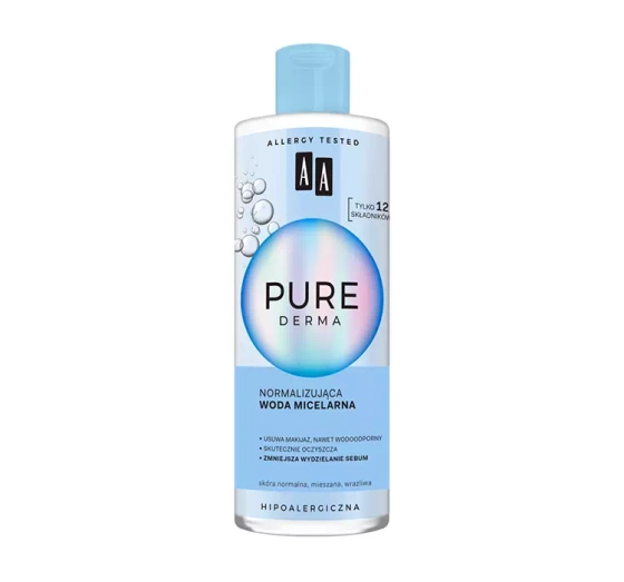 Kliknij na zdjęcie, aby je powiększyć AA PURE DERMA NORMALISIERENDES MIZELLENWASSER 400ML