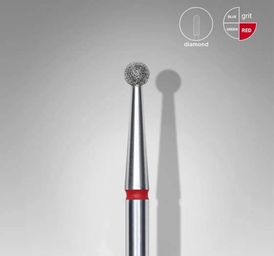 Staleks Pro Expert Diamantfräser Kugel Rot FA01R025