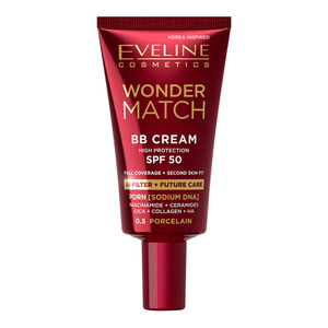 Eveline Cosmetics Wonder Match deckende BB-Creme mit LSF 50, 0,5 Porcelain, 30 ml