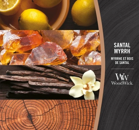 Woodwick Small Jar Candle Duftkerze Santal Myrrh 85 g