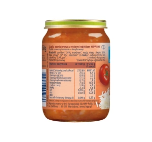 HiPP Bio Gläschen nach dem 1. Lebensjahr Tomatensuppe mit Reis und Pute 250 g