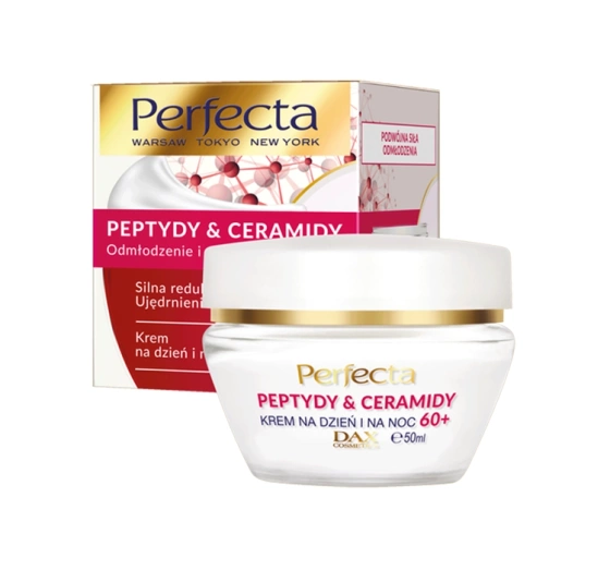 Kliknij na zdjęcie, aby je powiększyć PERFECTA PEPTIDE&CERAMIDE STRAFFENDE GESICHTSCREME FÜR TAG UND NACHT 60+ 50ML