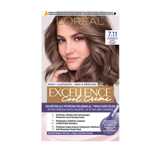 LOREAL EXCELLENCE COOL CREME HAARFARBE 7.11 ULTRA-ASCHE BLOND