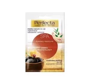 Perfecta Spa Maniküre für zu Hause – regenerierende Handmaske mit Serum + Saphir-Peeling 12 ml