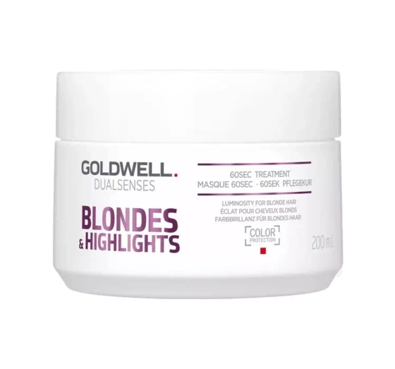 Kliknij na zdjęcie, aby je powiększyć GOLDWELL BLONDES & HIGHLIGHT HAARMASKE FÜR BLONDE HAARE 60 SEKUNDEN 200ML