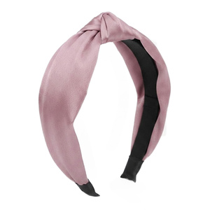 eCarla Stoff-Haarband, Satin-Turban O228WRZ, Heidekrautfarben