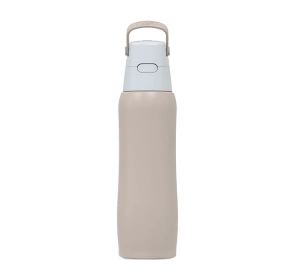 Dafi Solid Steel Cold Thermische Filterflasche mit Aktivkohlefilter 0,5 l Beige