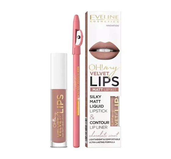 EVELINE OH! MY VELVET LIPS KIT LIPPEN-MAKE-UP-SET 11 COOKIE MILKSHAKE