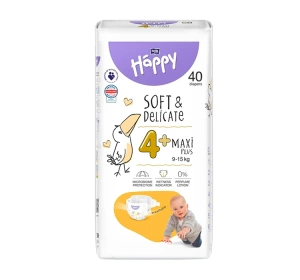 Bella Baby Happy Soft & Delicate 4+ Maxi Plus 9-15kg Windeln 40 Stück