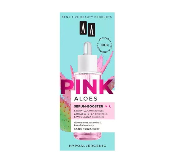 AA PINK ALOES INTENSIV FEUCHTIGKEITSSPENDENDES SERUM-BOOSTER FÜR DAS GESICHT 30ML