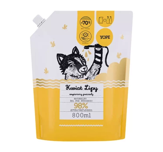 YOPE NATÜRLICHES DUSCHGEL LINDENBLÜTE REFILL 800ML