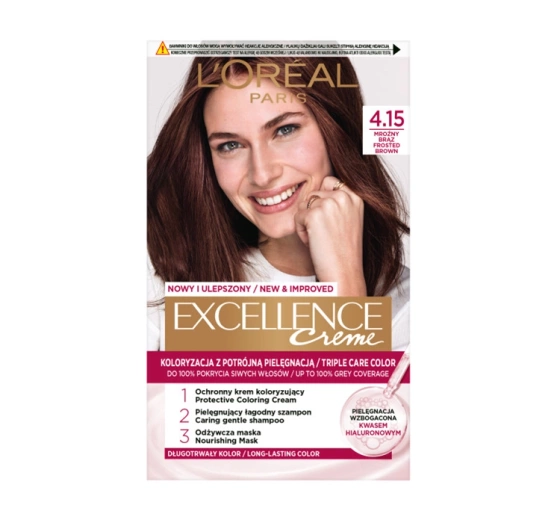 LOREAL EXCELLENCE CREME HAARFARBE 4.15 FROSTIGES BRAUN