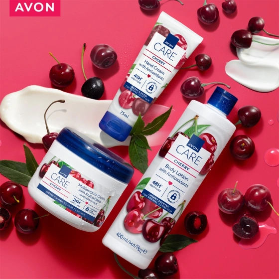 Avon Care Cherry Multipurpose Cream with Antioxidants Universelle Gesichts-, Hand- und Körpercreme 400 ml