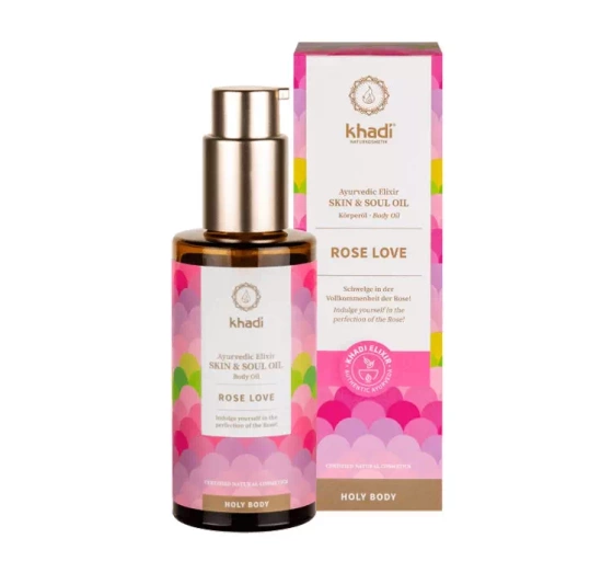 Kliknij na zdjęcie, aby je powiększyć KHADI SKIN & SOUL PFLEGENDES KÖRPERÖL ROSE LOVE 100ML