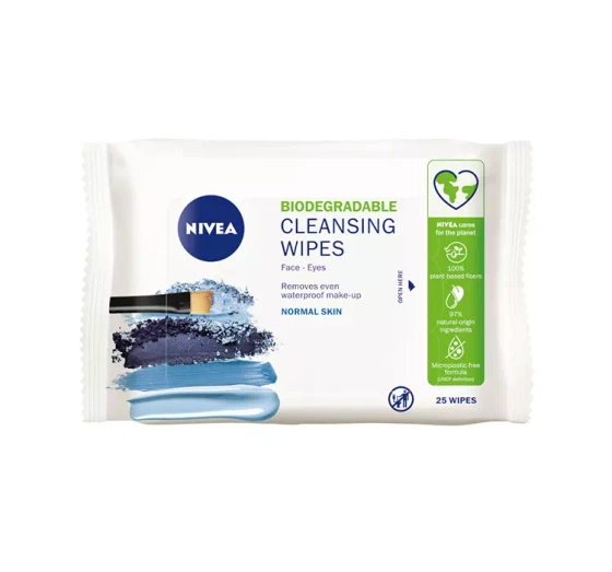 Kliknij na zdjęcie, aby je powiększyć NIVEA BIOLOGISCH ABBAUBARE ABSCHMINKTÜCHER FÜR NORMALE HAUT 25 STÜCK