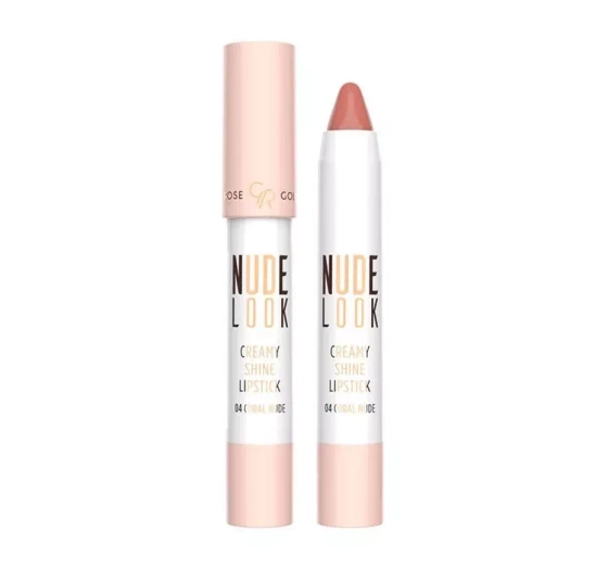 Kliknij na zdjęcie, aby je powiększyć GOLDEN ROSE NUDE LOOK CREAMY SHINE LIPSTICK 04 CORAL NUDE 3,5G