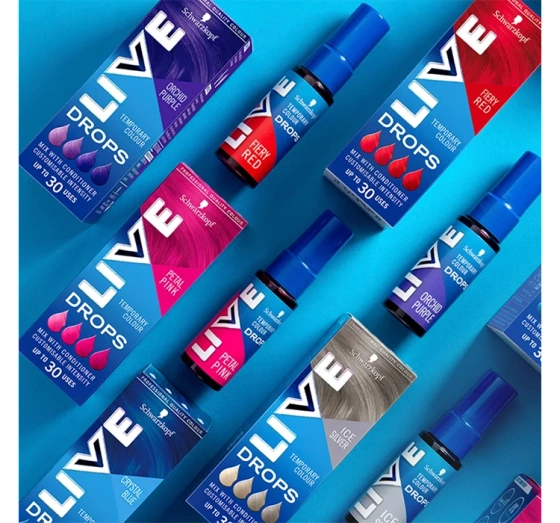 Kliknij na zdjęcie, aby je powiększyć Schwarzkopf Live Drops semi-permanente Haarfarbe Icy Silver 30ml