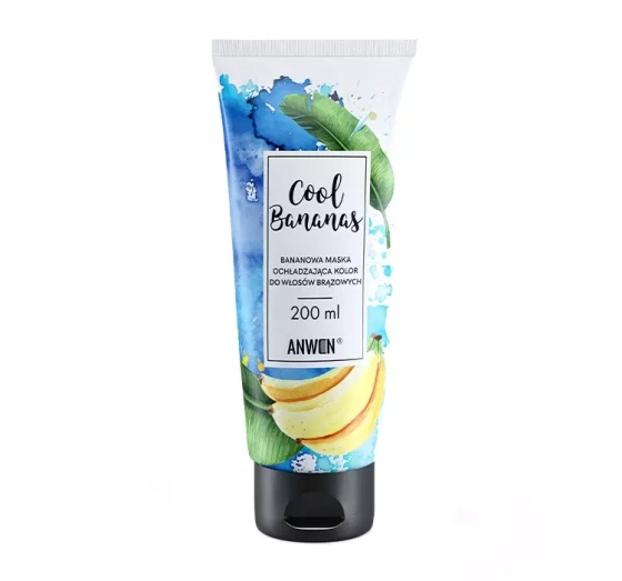 ANWEN COOL BANANAS HAARMASKE ZUR KÜHLUNG VON GELBTÖNEN AUF BRAUNEM HAAR 200ML