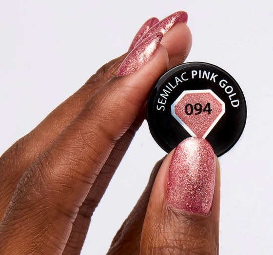 SEMILAC UV HYBRID NAGELLACK PINK GOLD 094