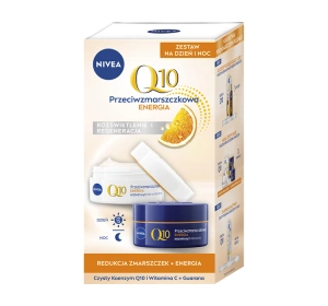 NIVEA Q10 ENERGY KOSMETIKSET ZUR GESICHTSPFLEGE CREME FÜR TAG UND NACHT 2x50ML