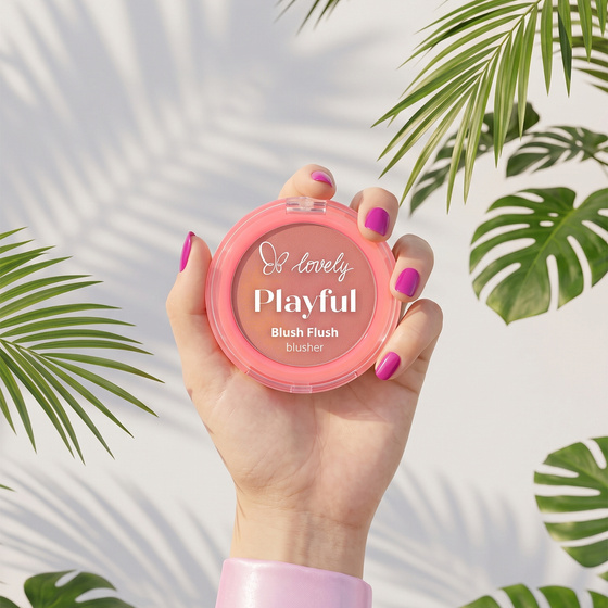 Kliknij na zdjęcie, aby je powiększyć Lovely Playful Blush Flush cremig-pudriges Rouge 02 Poppy 7 g
