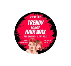VENITA TRENDY COLOR HAIR WAX – FARB- UND STYLINGWACHS FÜR DAS HAAR, ROT, 75 G