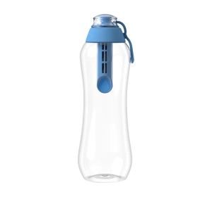 Dafi Soft Wasserflasche mit Aktivkohlefilter 0,5 l Blau