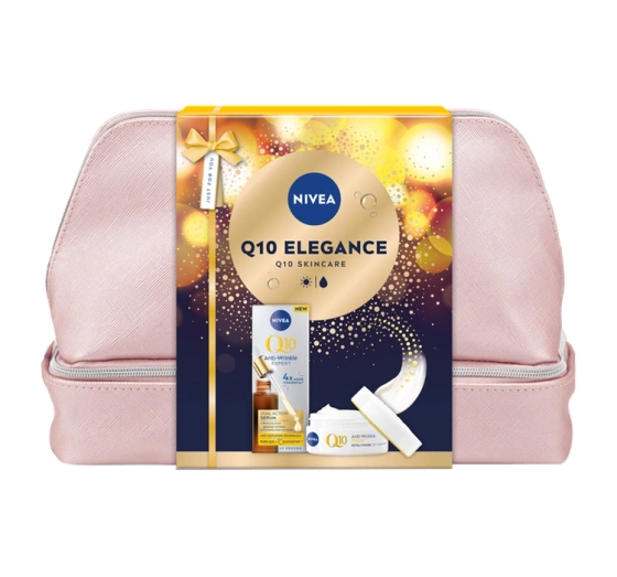 Kliknij na zdjęcie, aby je powiększyć NIVEA Q10 Elegance Geschenkset mit Gesichtspflege-Kosmetik und Kosmetiktasche