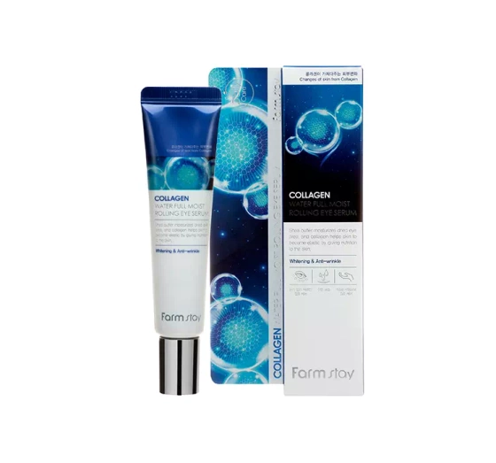 Kliknij na zdjęcie, aby je powiększyć FARMSTAY COLLAGEN ROLLING EYE SERUM KOLLAGEN-AUGENSERUM ROLLER 25ML