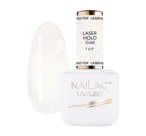 NAILAC LASER HOLO HYBRID TOP GOLD 7ML