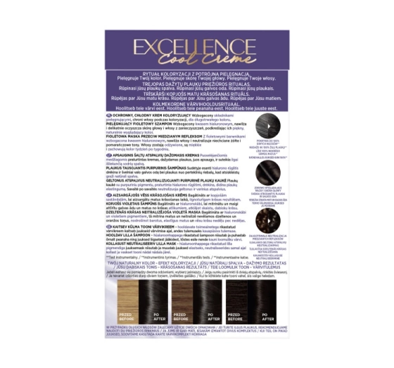 Kliknij na zdjęcie, aby je powiększyć LOREAL EXCELLENCE COOL CREME HAARFARBE 3.11 ULTRA-ASCHE DUNKELBRAUN