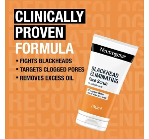 Neutrogena Blackhead Eliminating Face Scrub 2% Salicylic Acid Gesichtspeeling mit Salicylsäure 150 ml