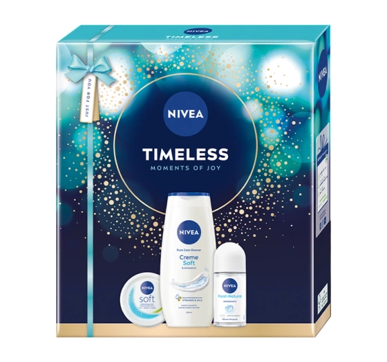 Kliknij na zdjęcie, aby je powiększyć NIVEA Timeless Körperpflege-Geschenkset Duschgel + Creme + Antitranspirant Roll-On