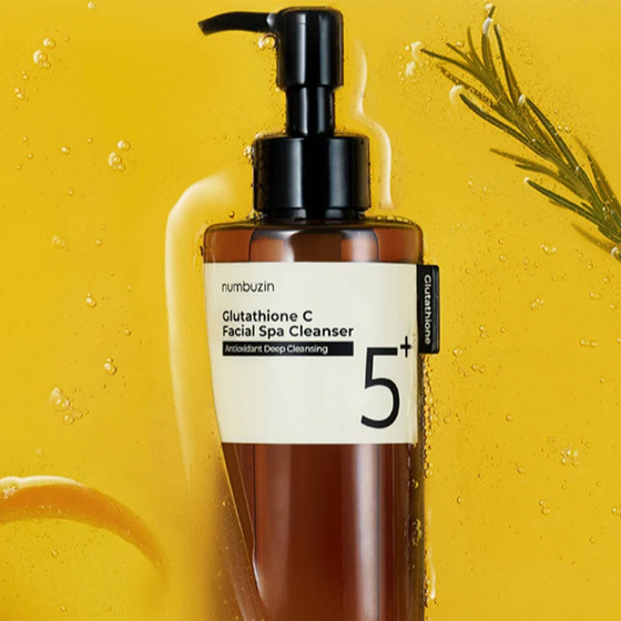 Numbuzin No. 5+ Glutathione C Facial Spa Cleanser – reinigendes Make-up-Entferner-Öl mit Vitamin C, 200 ml
