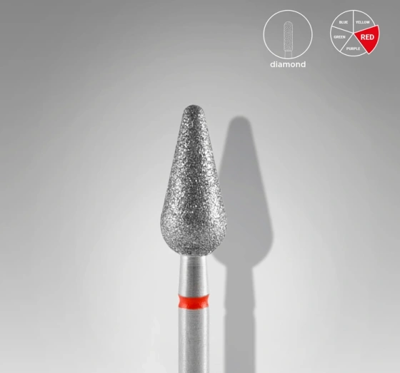 Kliknij na zdjęcie, aby je powiększyć Staleks Pro Expert Diamantfräser Birnenform Rot FA101R050/12