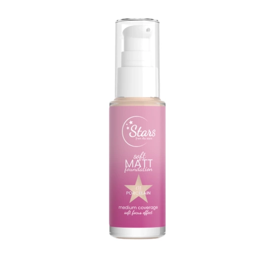 Kliknij na zdjęcie, aby je powiększyć Stars from the Stars Soft Matt Foundation Mattierende Grundierung 01 Porcelain 30ml