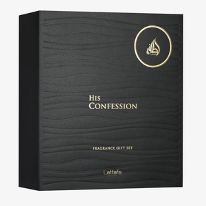 Lattafa „His Confession“ Eau de Parfum Spray 100 ml + 12 ml + Duschgel 100 ml
