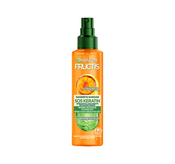 Kliknij na zdjęcie, aby je powiększyć GARNIER FRUCTIS GOODBYE DAMAGE SOS KERATIN AUFBAUENDES LEAVE IN SERUM 150ML