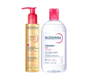 Bioderma Sensibio Reinigungsset für empfindliche Haut Mizellenwasser + Mizellenöl