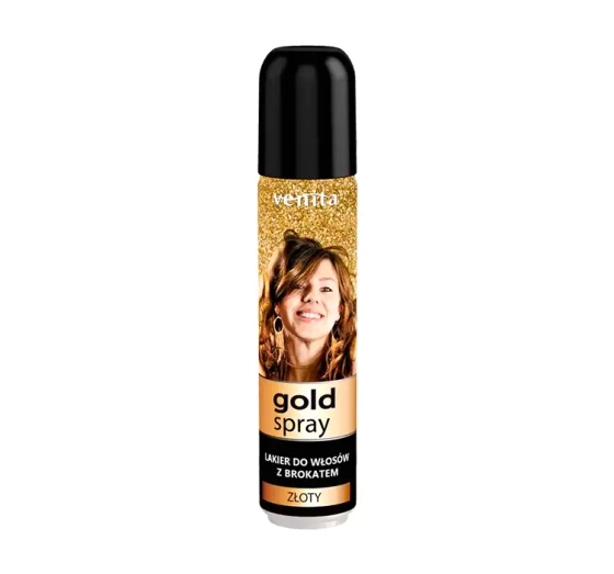 Venita Haarspray mit Glitzer, Gold, 75 ml