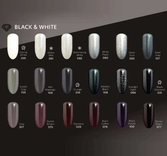 Semilac Black & White UV Hybrid Nagellack 001 Strong White 7 ml