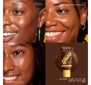 NYX Professional Makeup Buttermelt Glaze Creme-Foundation mit SPF30 09 Hazelnut Butta 30 ml 